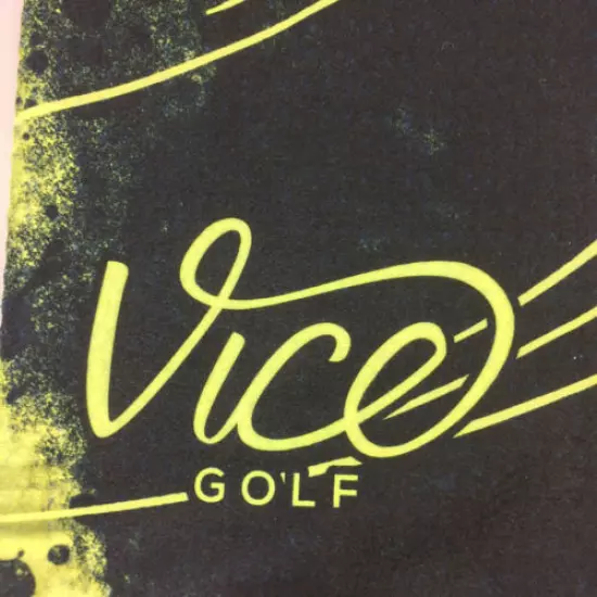 Vice Shine Golf Bag Towel Neon Lime or Black Durable Waffle Microfiber New Sport