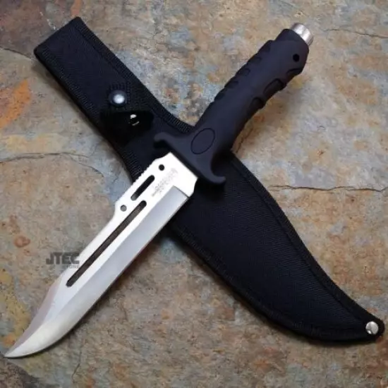 10.5" Tactical Military Fixed Blade Hunting Bowie Combat Survival Knife W/Sheath