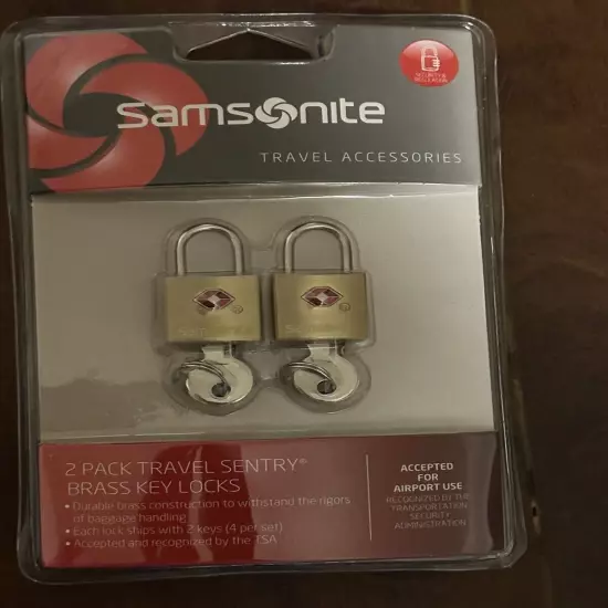 Samsonite 2 pack travel sentry brass key locks