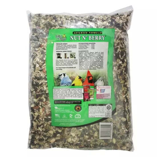 20 lbs Nut N' Berry Wild Bird Feed Blend of Seed and Fruit to Attract Wild Bird