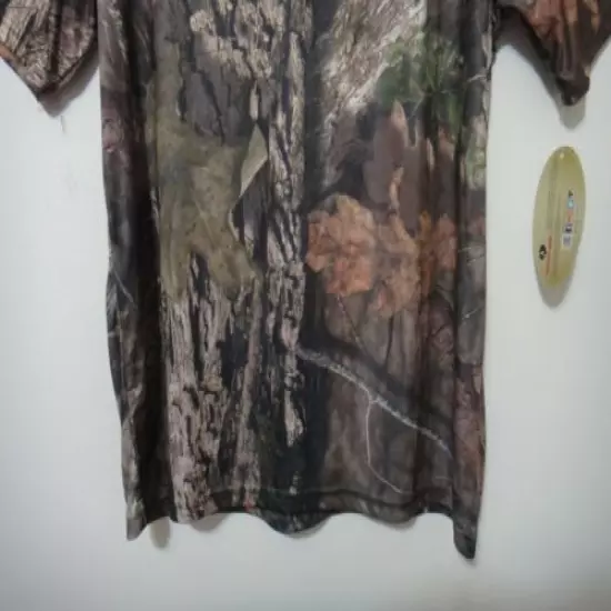  Mossy Oak Hunting Men Camo Short Sleeve Shirt Size LG