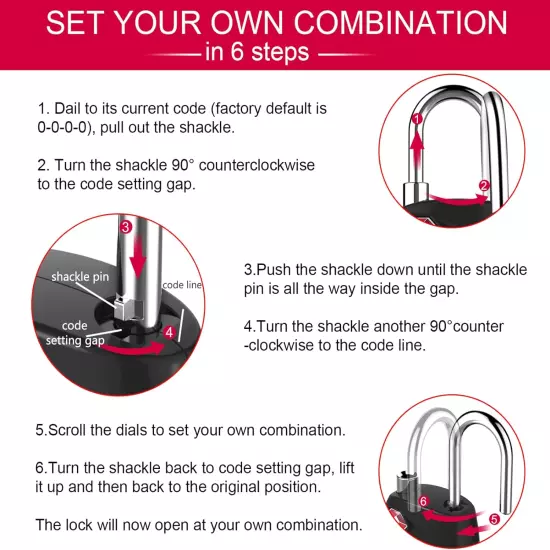 Luggage Locks TSA Approved, 4 Digit Small Combination Padlocks for , Zipper Lock