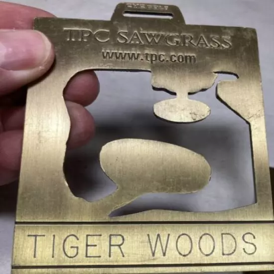 Vintage TIGER WOODS Golf Bag Tag TCP Sawgrass 