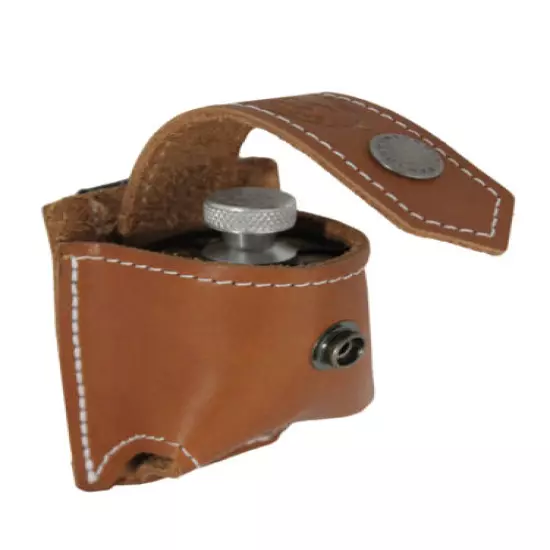 New Barsony Tan Leather Belt Clip Revolver Speed Loader Pouch .22 .38 .357