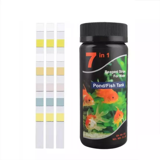 100/50x Aquarium Test Strips Fish Tank 7IN1 PH Water Strips Test SET B0Z5