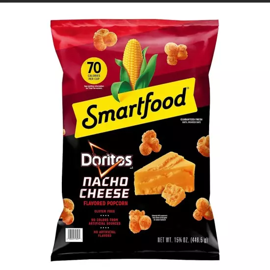 Smartfood PopCorn DORITOS NACHO CHEESE 6.25 oz. (2 Bags) LIMITED