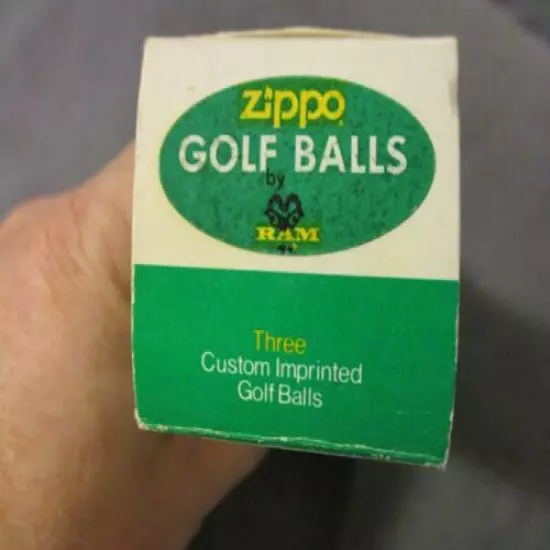 3 VINTAGE ZIPPO GOLF BALLS by RAM NEW IN SLEEVE FALK MACHINE TOOLS ROCHESTER NY