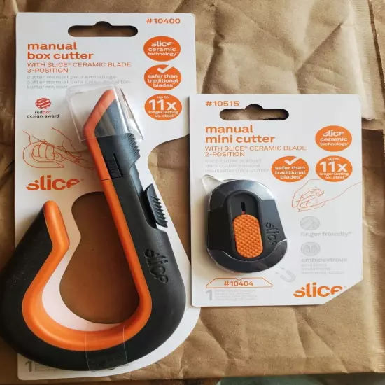 Slice Box Cutter 10400 & Mini Cutter 10515 Manual Set NEW