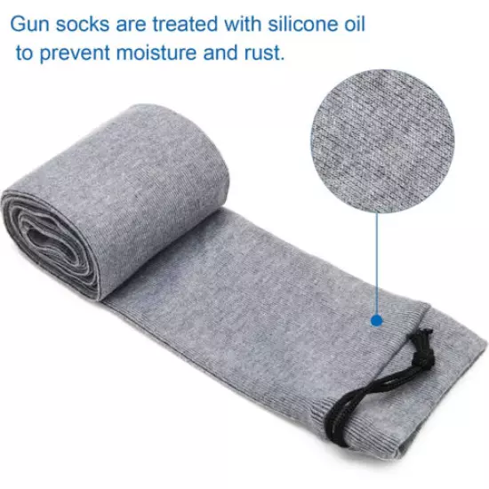 6 x Silicone Treated Gun Sleeves Rifle Cover Protection Storge Socks 55" Gray