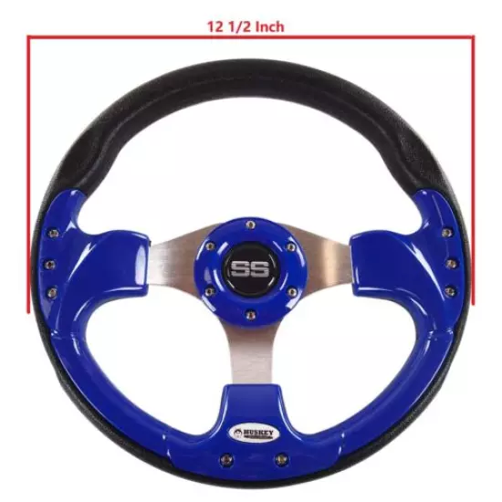 Ultra Blue Golf Cart Steering Wheel for Yamaha w/ Adapter 