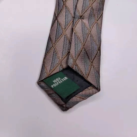 Haggar Clothing Mens Formal Necktie 58"Lx3.25"W Brown/Gray Neck Tie