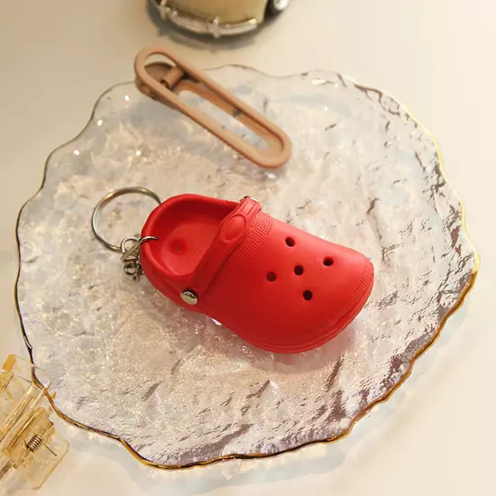 Color Slipper Keychain Shoes Keyring Backpack Sandal Crocs Funny Pendant Mini