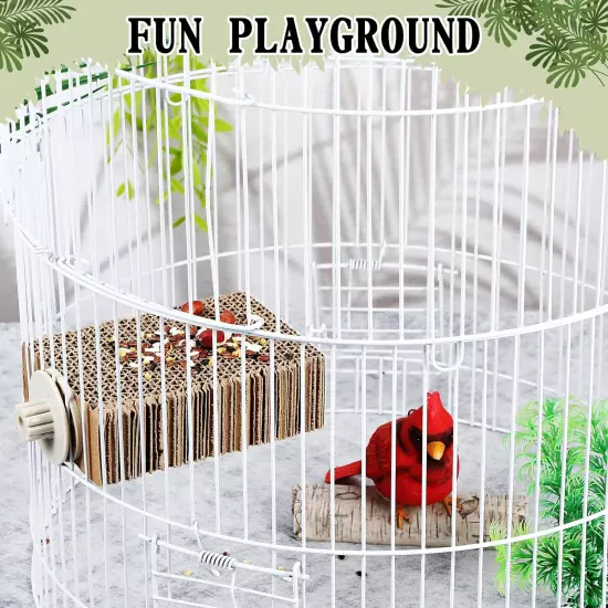 2 Pieces Bird Chew Toy Parrot Cage Perch Cardboard Platform Bird Paw Grinding