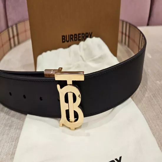 burberry Belt size 105 US Pants 38-40 Gold Buckle Double Side