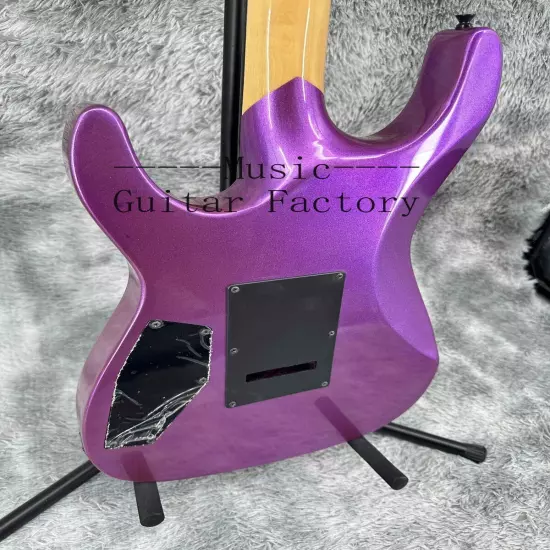 Solid Custom Ouija Purple ST Electric Guitar Black Hardware Maple Neck HH Pickup