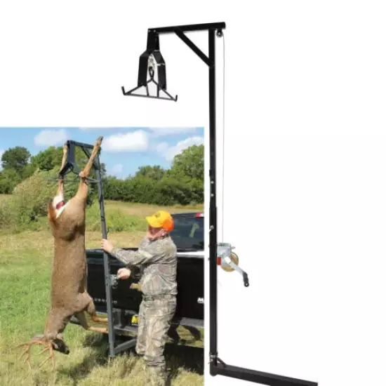 400lb Deer Hunt Game Hoist Hitch Mounted - Complete Kit (Includes Winch/Gambrel)