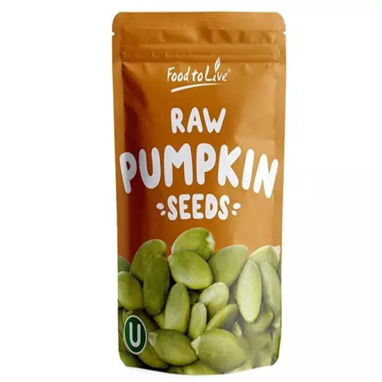 Raw Pepitas (Pumpkin Seeds), Non-GMO Verified - Kosher, Vegan - by Food To Live