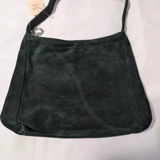 Wilsons Leather Green Suede Bag