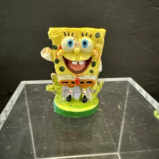 SpongeBob Aquarium Decor Houses Figures 9 Piece Set Resin 2003