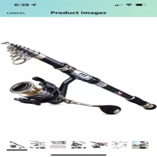 Sougayilang Fishing Rod Reel Combos Carbon Fiber Telescopic Fishing Pole -New