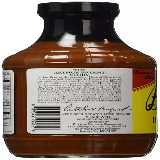 Arthur Bryants Original BBQ Sauce (18 Ounce)