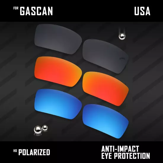 Anti Scratch Polarized Replacement Lenses for-Oakley Gascan OO9014 Options