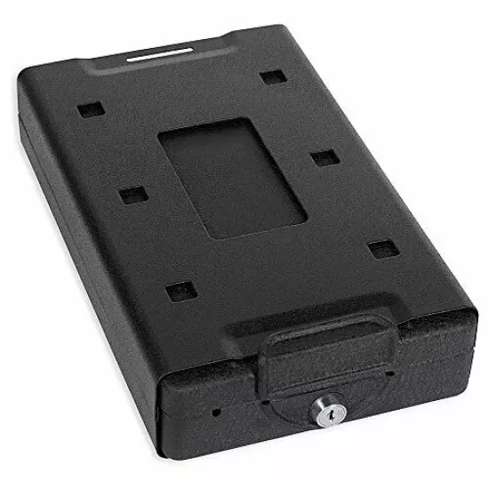 Bulldog Cases Car Safe with Key Lock, Mounting Bracket and Cable in Black