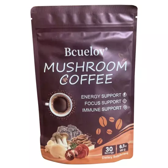 MULTI Mushroom Coffee,Organic-Smooth Supplement (30 Servings)2000mg Enhance mood