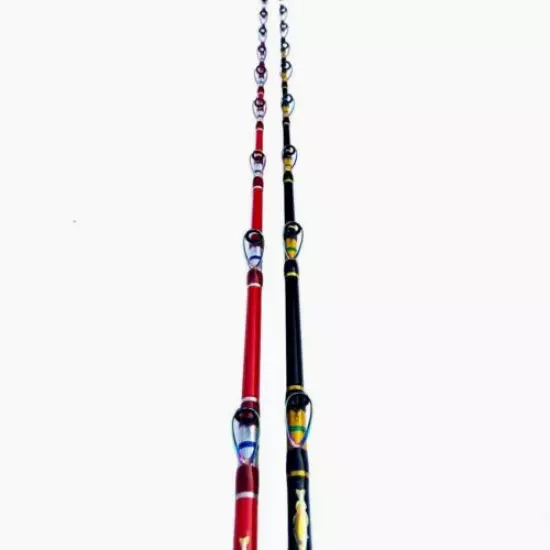 Boat Fishing Rod Jigging Trolling Pole Lure Carbon Fiber 18-36kg Power Hard 1.8M