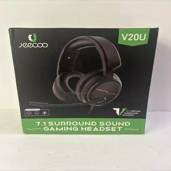 Jeecoo V20U Black 7.1 Surround Sound Gaming Headset Compatible With PC Laptop