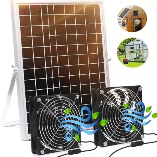 600W Solar Fan Kit Portable Exhaust Fan 18V Solar Panel Outdoor Ventilation Fans