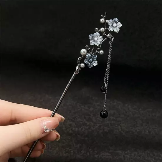 Metal Tassel Hair Stick Chinese Hairpin Handmade Hair Styling Chopstick Sticks