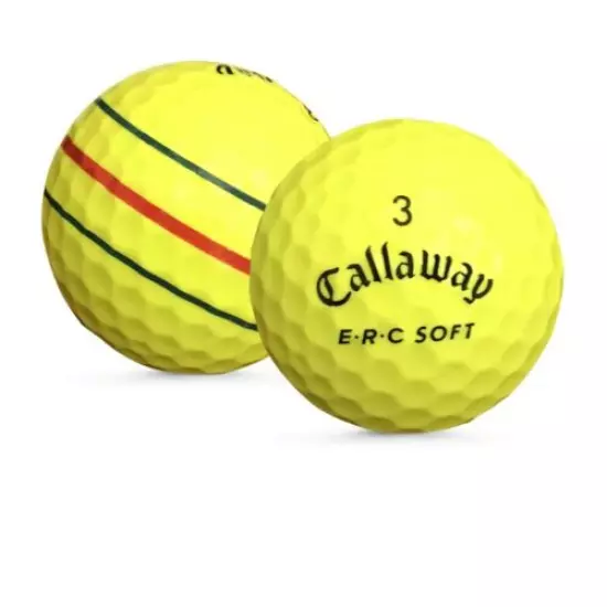 48 Callaway ERC Soft Triple Track Yellow Used Golf Balls/Near Perfect Mint AAAA