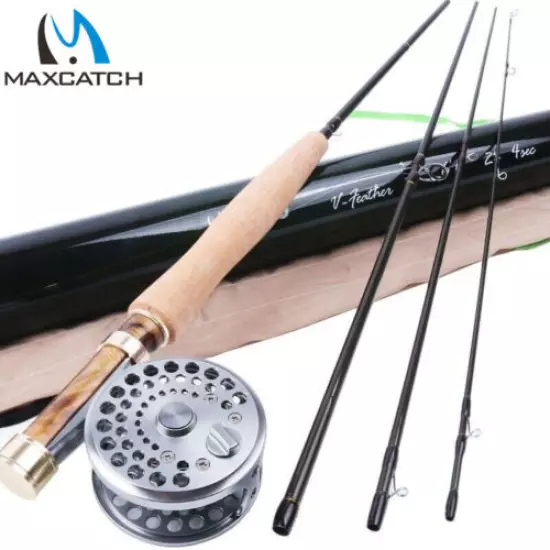 Maxcatch V-feather 2/3wt Fly Fishing Rod Combo & Classic Fly Fishing Reel