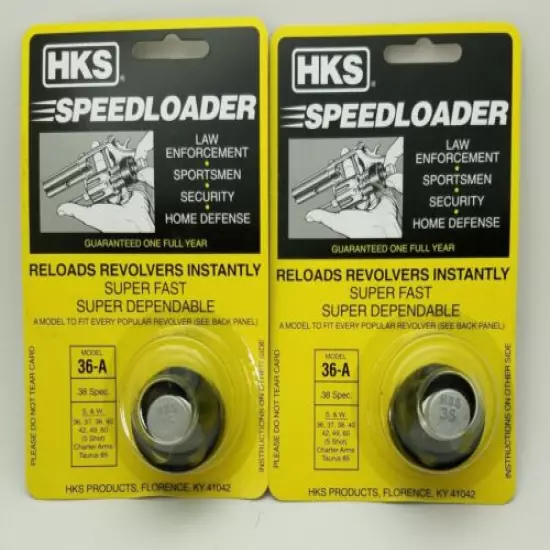 Revolver Speed loader for S&W /Charter Arms/Taurus /Rossi / Ruger 36A (2-Pack)