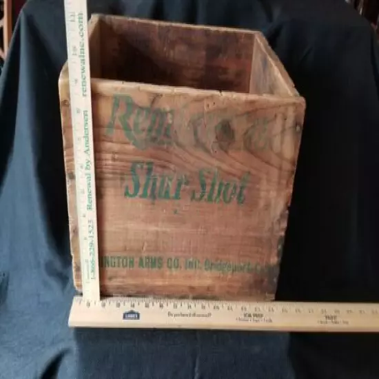 Vintage Remington Shur Shot Kleanbore Wood Ammo Crate Box ARMS CO. USA