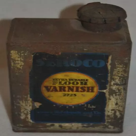 Vintage Veroco Floor Varnish 2723 Can Sears, Roebuck, & Co. 