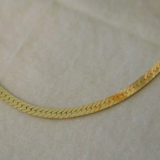 Italian 14K Herringbone Chain 20 inch Italy 14KT