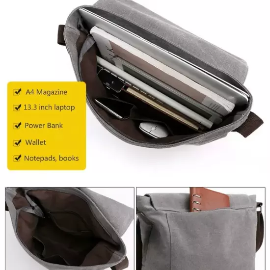 New Men Canvas Crossbody Shoulder Messenger Bags Man New Fashion Cross Body Bag 