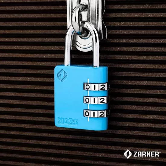 XD35 Combination Lock, 3-Digit Padlock for School Gym Sports LockerLock, Fenc...