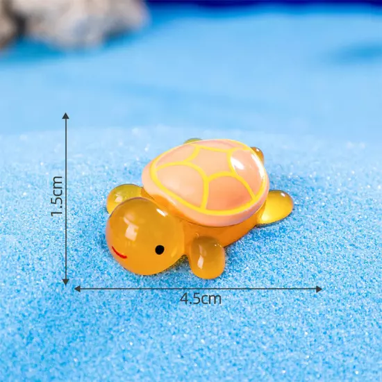 Cartoon Resin Luminous Turtle Ornament Cartoon Aquarium Fish Tank Miniature D Sn