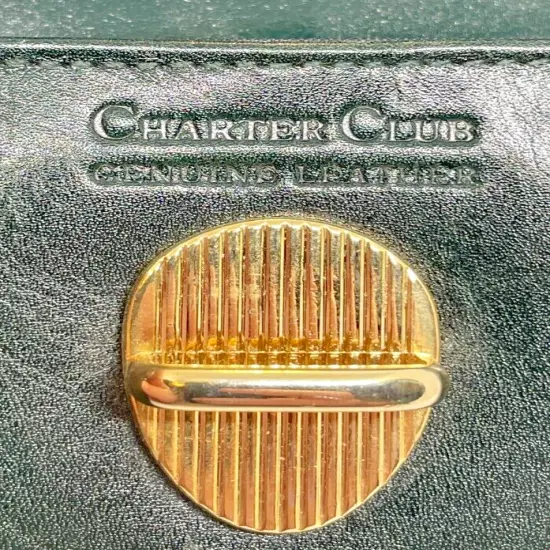 Charter Club Wallet Coin Purse with Key Chain Leather