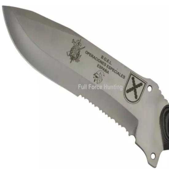 J&V Adventure Knives Boel Black Micarta Survival Tactical Knife Full Tang Camper