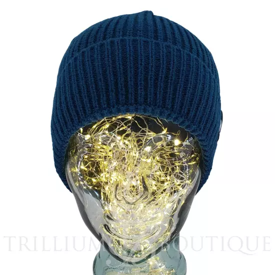 Hurley Hat Beanie Adult Navy Blue Max Cuff 2.0 Cable Knit Medium Fit Outdoor!