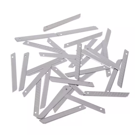 100 Pcs Heavy Duty 60° Carbon Steel 9mm Snap Off Blades Fit For OLFA Type Cutter