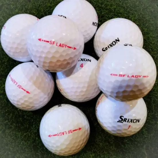 36 Srixon Soft Feel Lady Golf Balls in 5A/4A Exellent Condition Pink/White