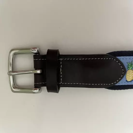 Vineyard Vines 38 Blue Yellow Pineapple Coconut Tropical Shep & Ian Belt