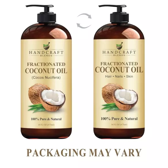 Fractionated Coconut Oil, 16 Fl Oz - 100% Pure and Natural - Premium Oil for