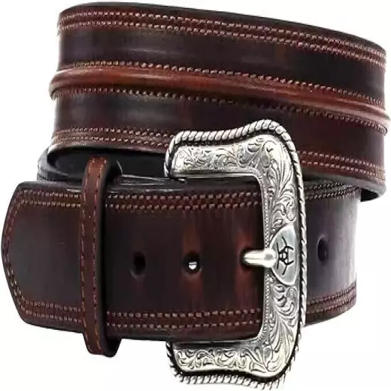 Size 34 Ariat Men's Oil Skin Line, Aged Bark Belt