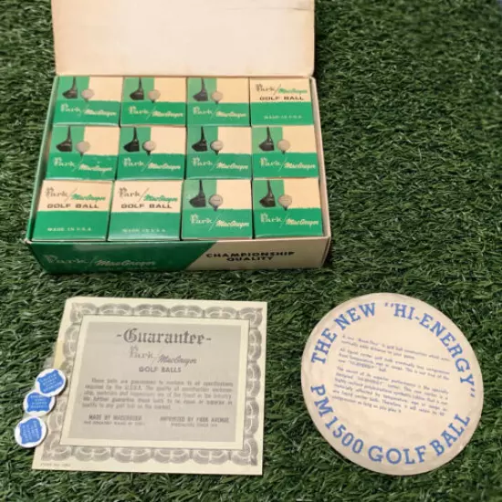 Antique Golf Balls Original Packaging Park Macgregor